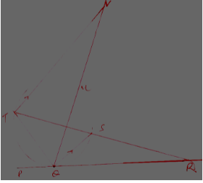 figure PQR tangent of the circle