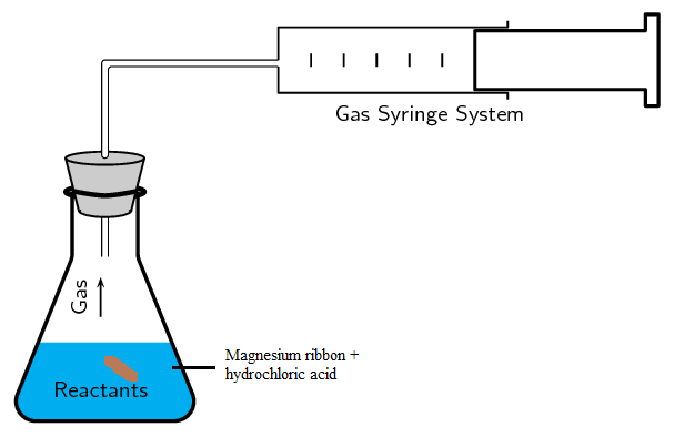 hcl and magnesium reactions setup