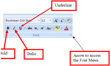 Microsoft Word Formatting Toolbar