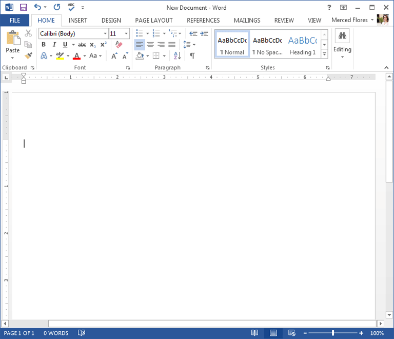 word blank document