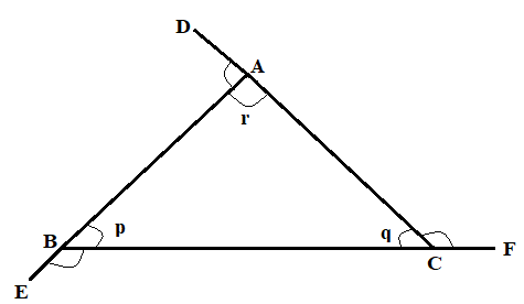 exterior properties of a triangle